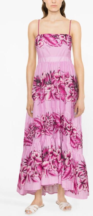 PINKO Maxi-jurk met bloemenprint Roze