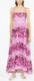 PINKO Maxi-jurk met bloemenprint Roze - Thumbnail 4