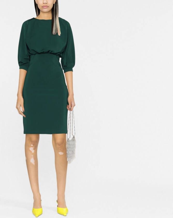 PINKO Midi-jurk met pofmouwen Groen