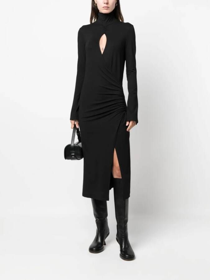PINKO Midi-jurk met uitgesneden taille Zwart