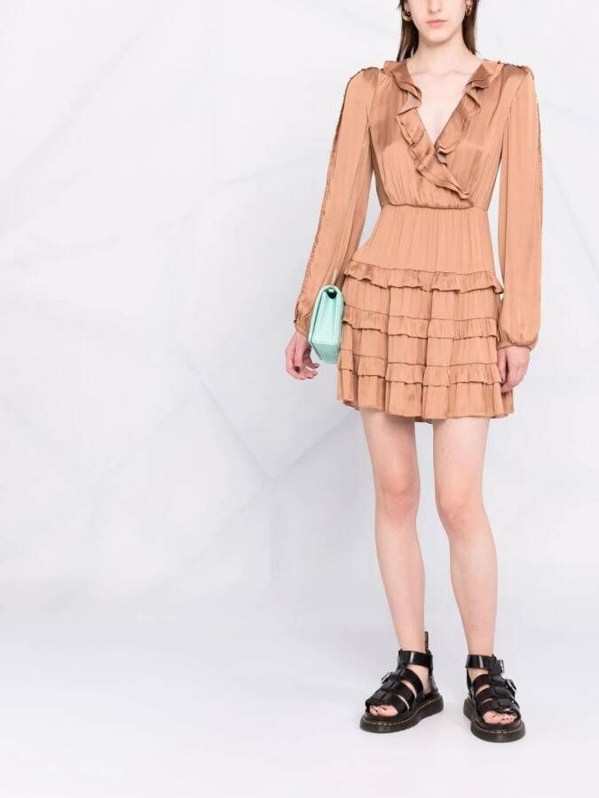 PINKO Mini-jurk met ruches Beige