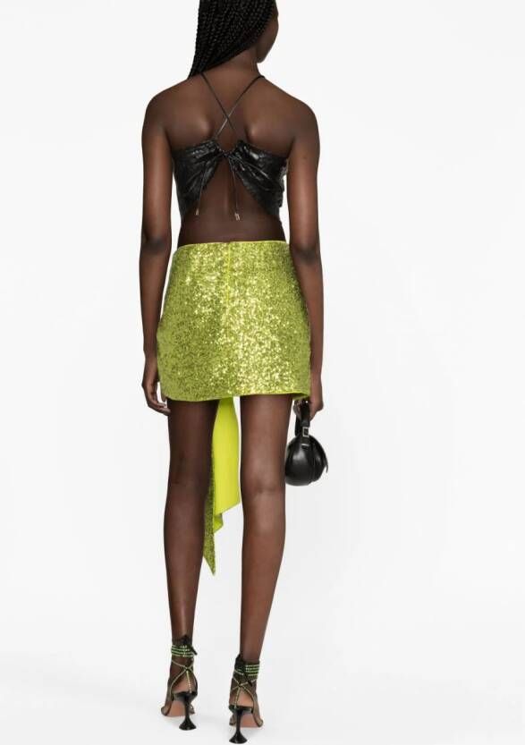 PINKO Mini-rok met pailletten Groen