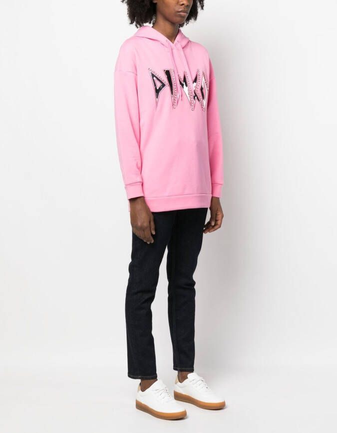 PINKO Hoodie met logo Roze