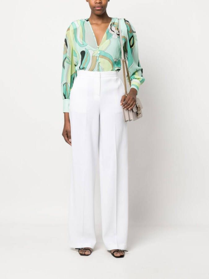 PINKO Effen pantalon Wit
