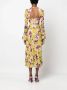 PINKO Midi-jurk met bloemenprint Beige - Thumbnail 4