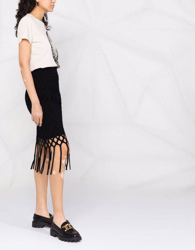 PINKO Rok met franje Zwart