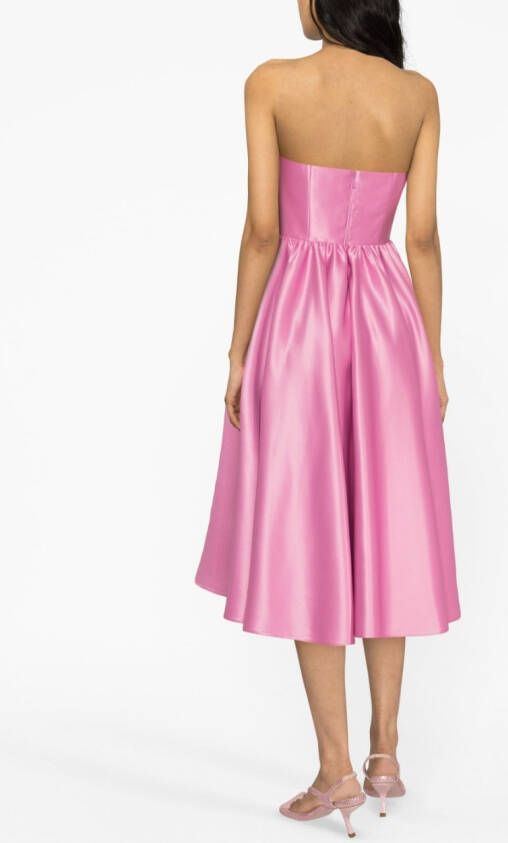 PINKO Strapless midi-jurk Roze