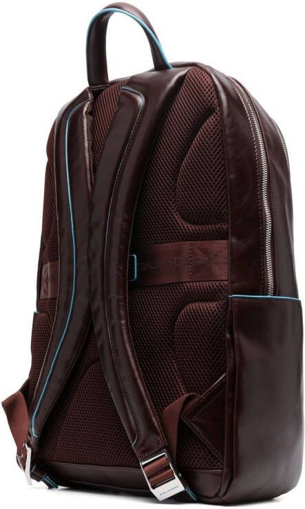 PIQUADRO Rugzak met logopatch Bruin