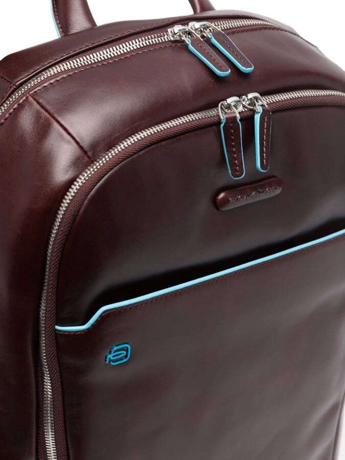 PIQUADRO Rugzak met logopatch Bruin