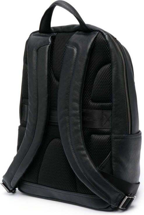 PIQUADRO Leren rugzak Zwart