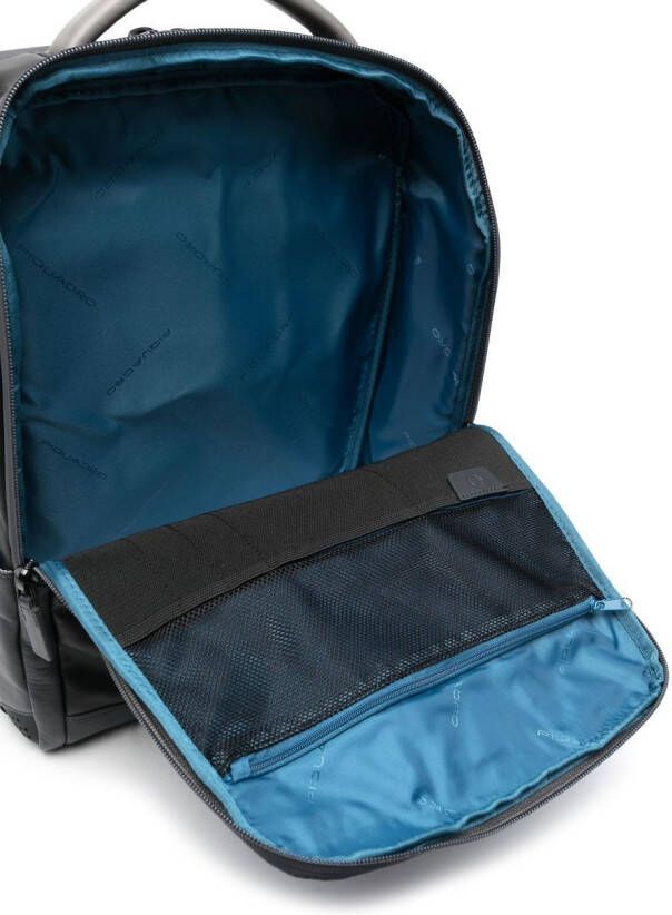 PIQUADRO Leren rugzak Zwart