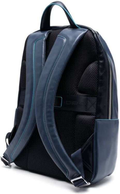 PIQUADRO Rugzak met logopatch Blauw