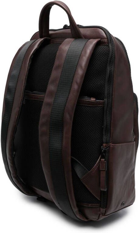 PIQUADRO Rugzak met logoplakkaat Bruin