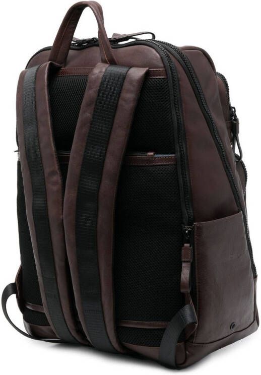 PIQUADRO Rugzak met logoplakkaat Bruin