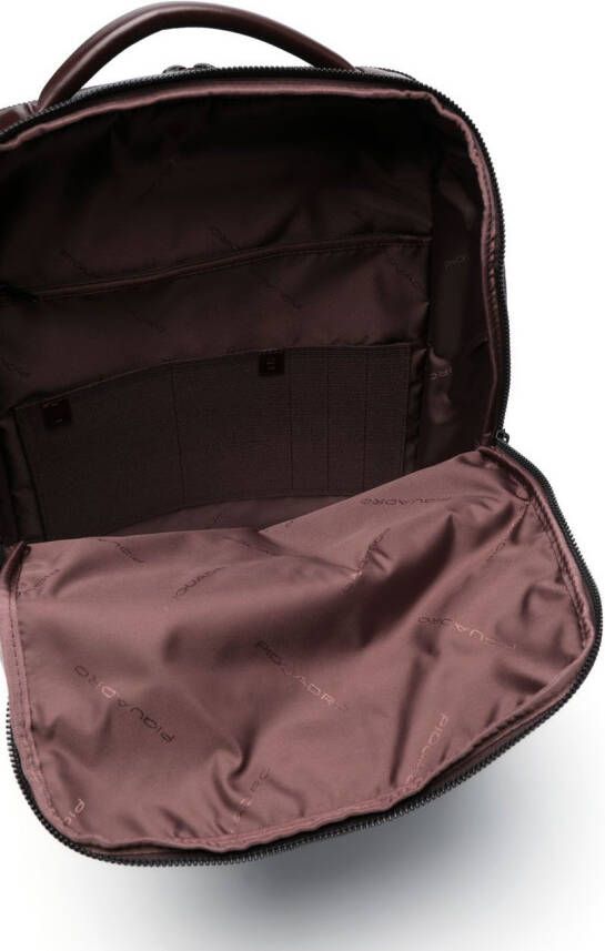 PIQUADRO Rugzak met logoplakkaat Bruin