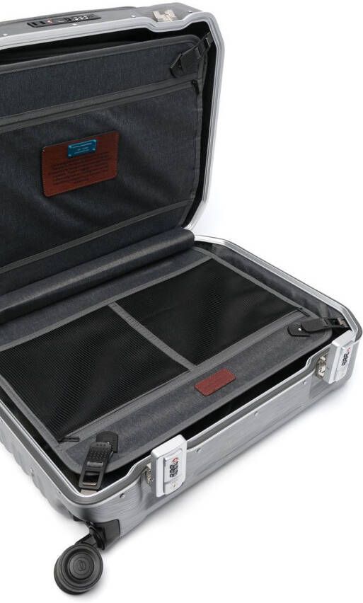 PIQUADRO Spinner koffer met structuur Grijs