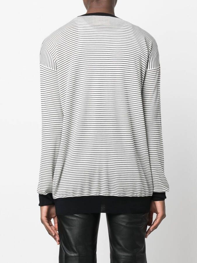 Plan C Gestreept vest Wit