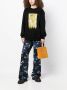 Plan C Sweater met print Zwart - Thumbnail 2