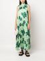 Plan C Maxi-jurk met bloemenprint Groen - Thumbnail 2