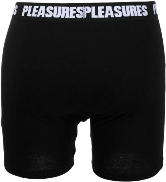 Pleasures Boxershorts met logo tailleband Zwart