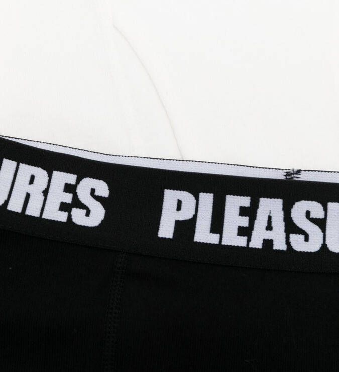 Pleasures Boxershorts met logo tailleband Zwart