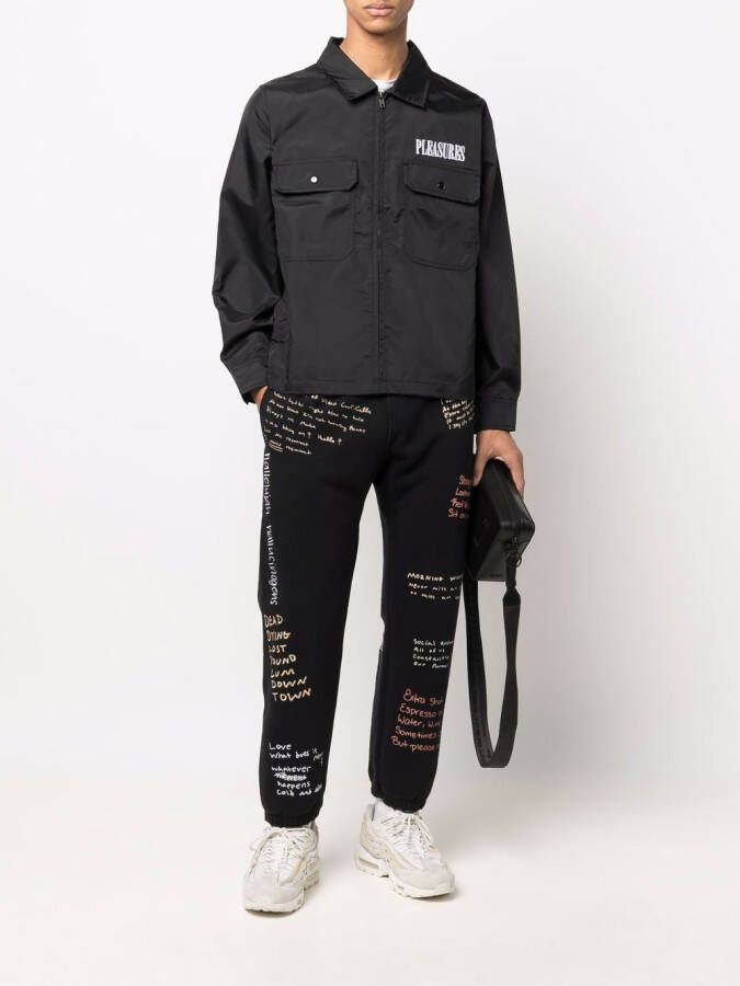 Pleasures Broek met print Zwart