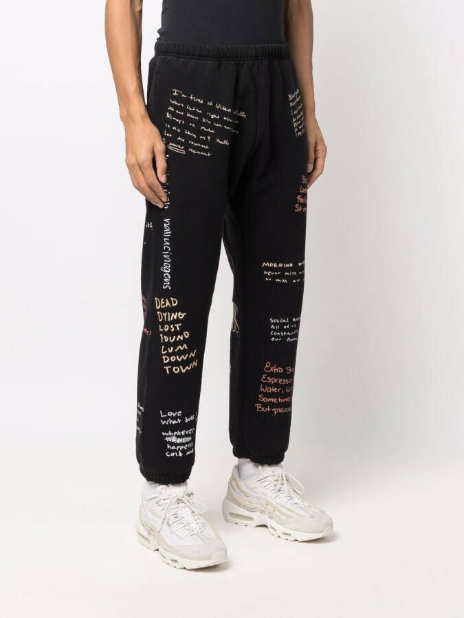 Pleasures Broek met print Zwart