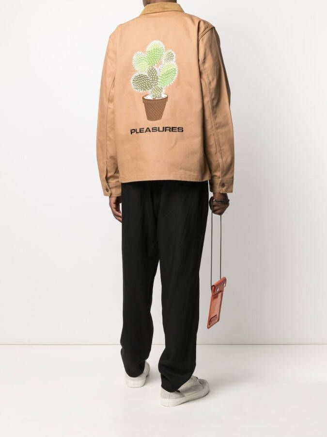 Pleasures Button-up jack Beige