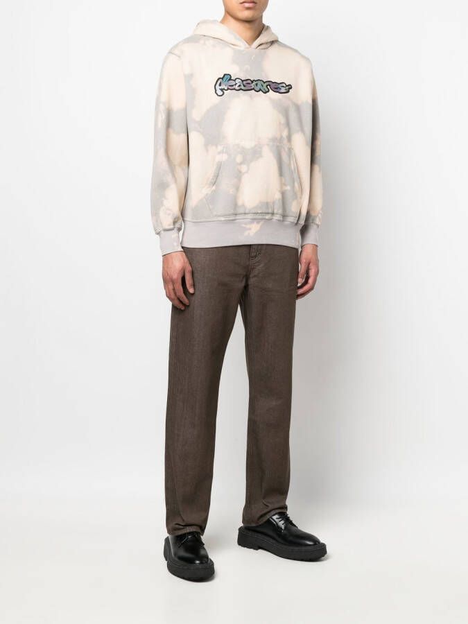 Pleasures Hoodie met gebleekt-effect Grijs
