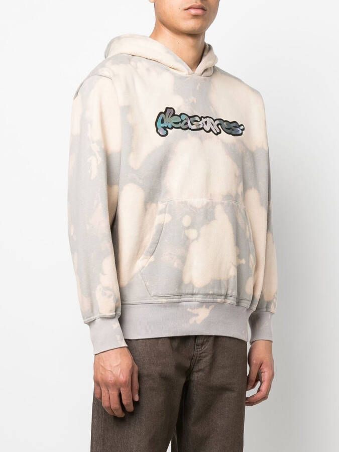 Pleasures Hoodie met gebleekt-effect Grijs