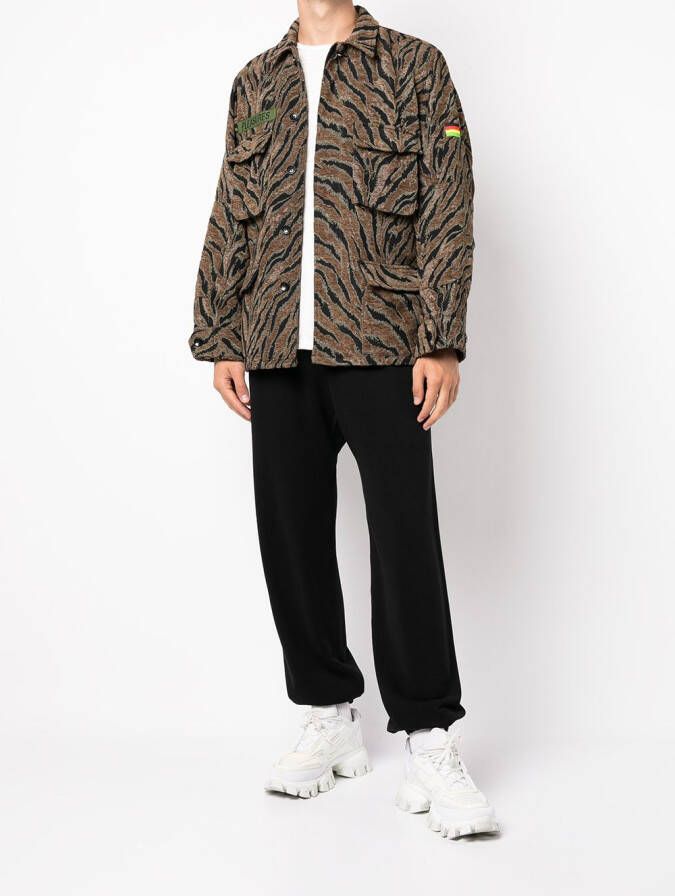 Pleasures Jack met camouflageprint Bruin
