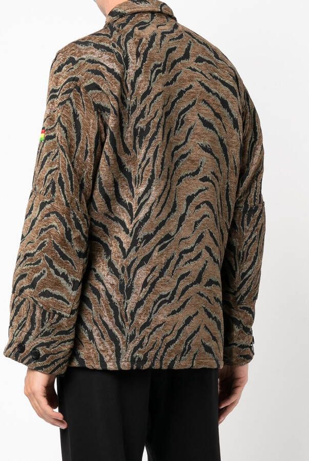 Pleasures Jack met camouflageprint Bruin