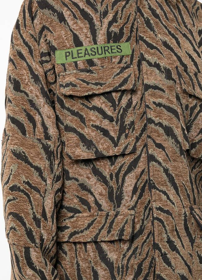 Pleasures Jack met camouflageprint Bruin