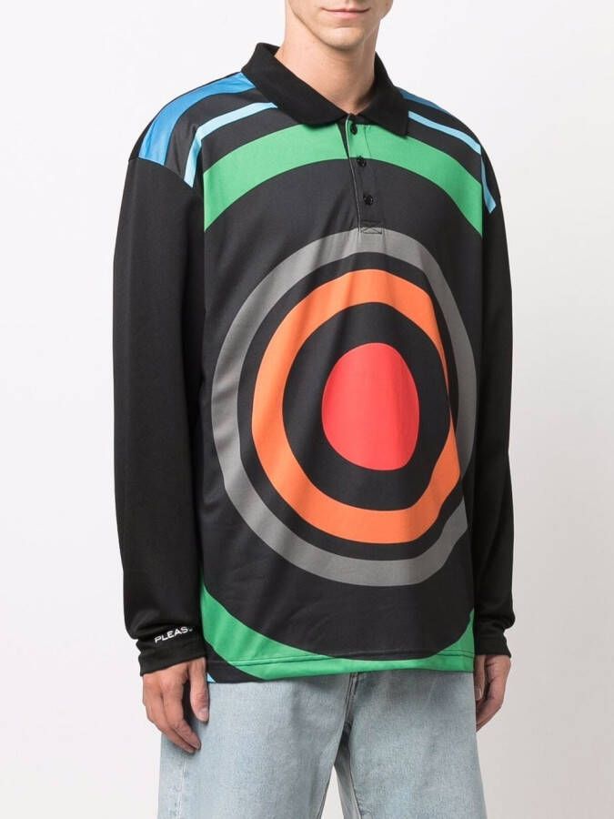 Pleasures Katoenen poloshirt Zwart