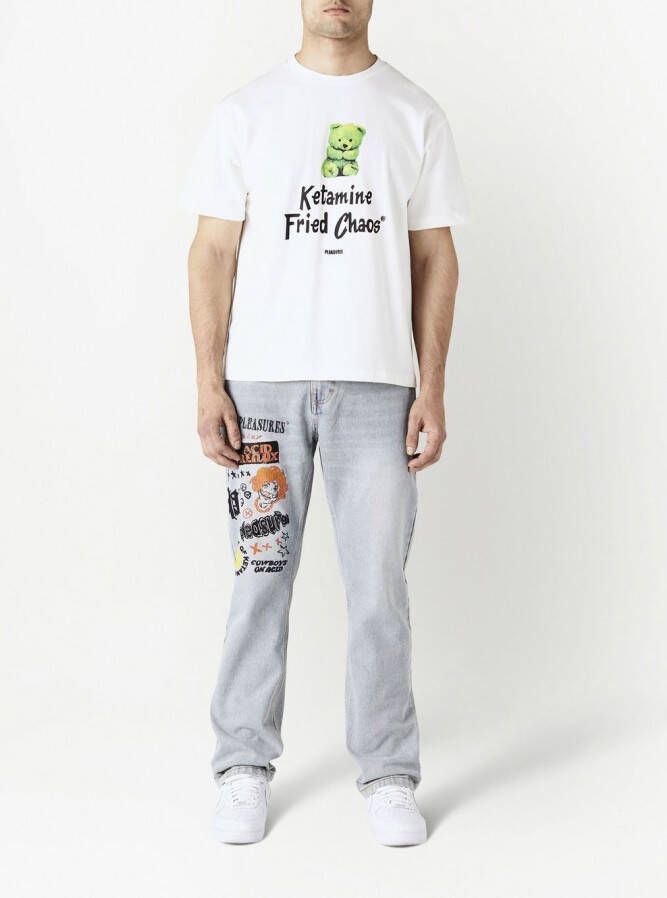 Pleasures Katoenen T-shirt Beige