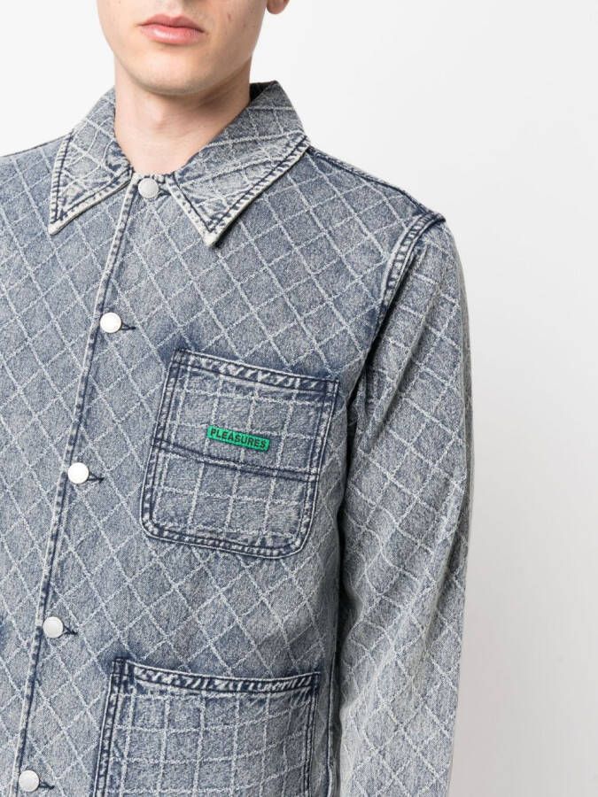 Pleasures Jack met geborduurd logo Blauw