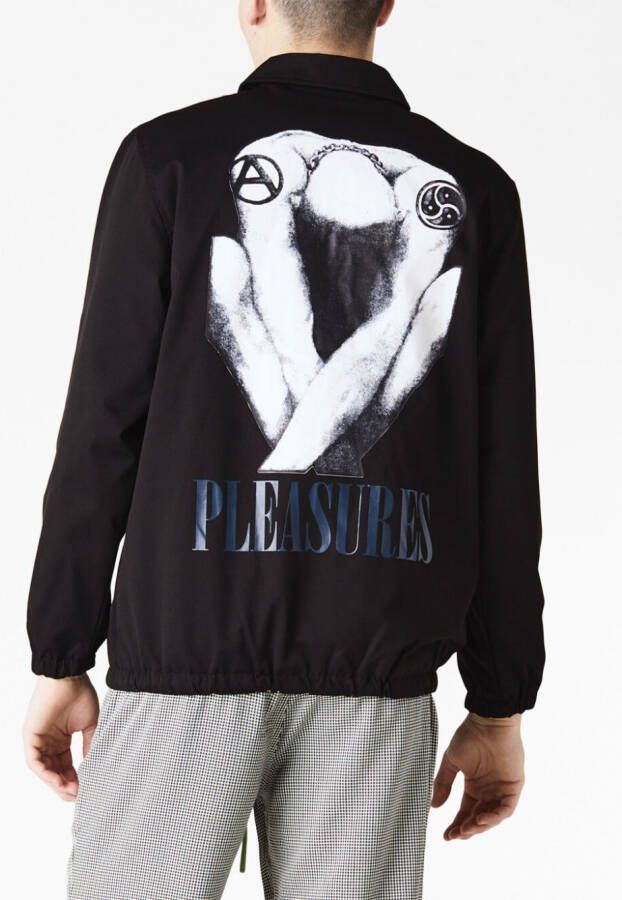Pleasures Jack met logoprint Zwart