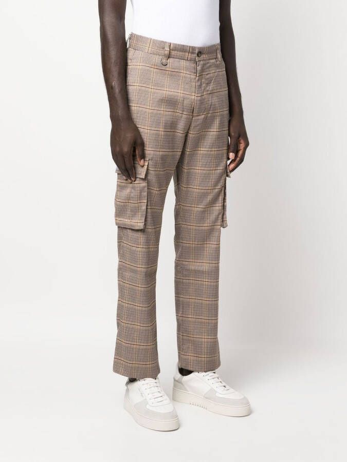 Pleasures Geruite broek Bruin