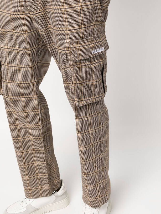 Pleasures Geruite broek Bruin