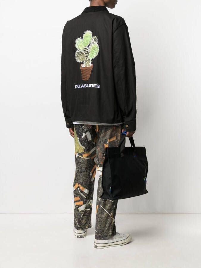 Pleasures Shirtjack met spikes Zwart