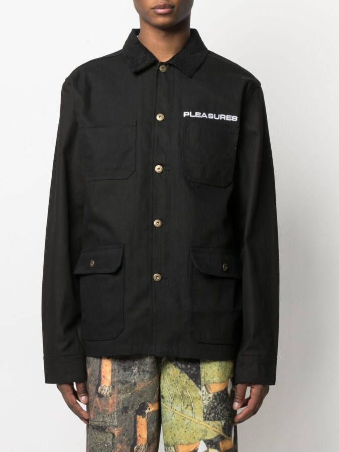 Pleasures Shirtjack met spikes Zwart