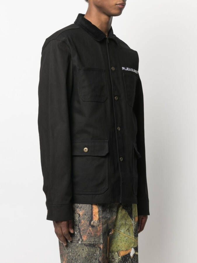 Pleasures Shirtjack met spikes Zwart