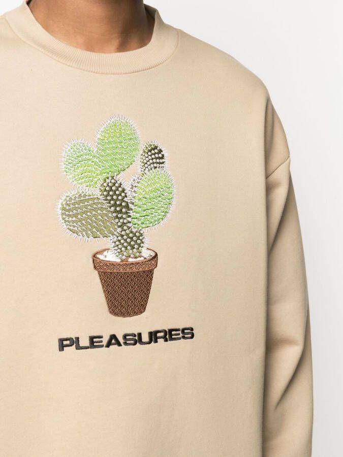 Pleasures Sweater met borduurwerk Beige