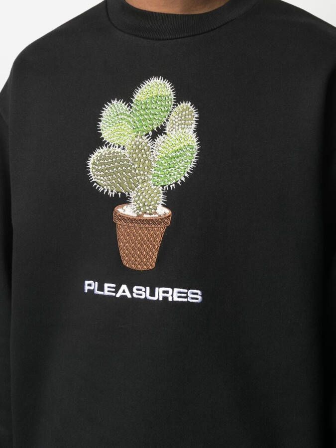 Pleasures Sweater met borduurwerk Zwart