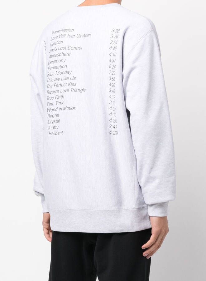 Pleasures Sweater met print Grijs