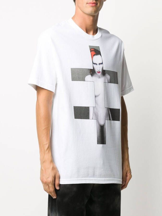 Pleasures T-shirt met print Wit