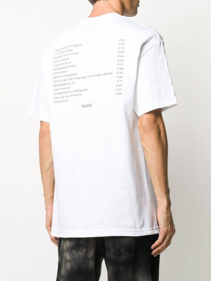 Pleasures T-shirt met print Wit