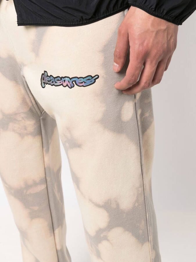Pleasures Trainingsbroek met tie-dye print Grijs