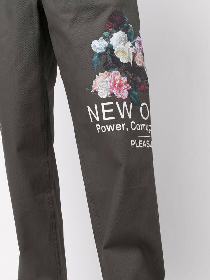 Pleasures x New Order Power broek Groen