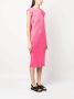 Pleats Please Issey Miyake Mouwloze mini-jurk Roze - Thumbnail 3